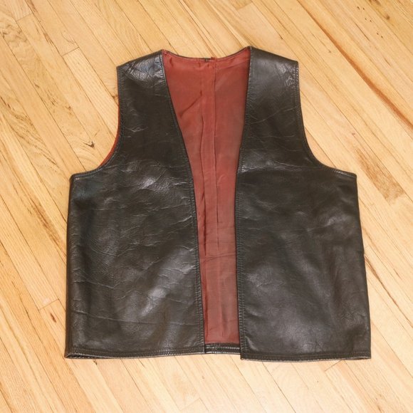 Real Leather Vintage Vest - Picture 1 of 3